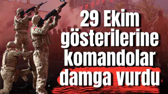 Manisa'da 29 Ekim gösterilerine komandolar damga vurdu