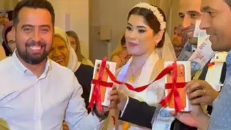 Manisa’da ilginç düğün hediyesi