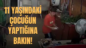 11 YAŞINDAKİ ÇOCUĞUN HIRSIZLIK ANI KAMERADA!