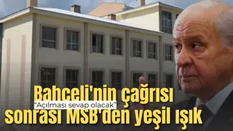 Bahçeli'nin çağrısı sonrası MSB'den yeşil ışık