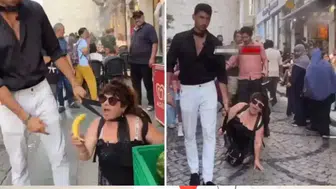 Pes: Kadına tasma takıp dolaştırdı