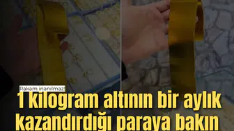 Rakam inanılmaz! 1 kilogram altının bir aylık kazandırdığı paraya bakın