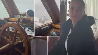 Teknede korku dolu anlar! Yaşadığı panik ünlü oyuncunun yüzüne yansıdı