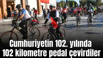 Cumhuriyetin 102. yılında 102 kilo metre pedal çevirdiler