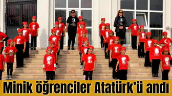 Minik öğrenciler Atatürk’ü andı