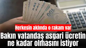 Bakın vatandaş asgari ücretin ne kadar olmasını istiyor