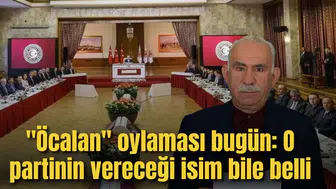"Öcalan" oylaması bugün: O partinin vereceği isim bile belli