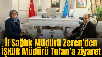 İl Sağlık Müdürü Zeren’den İŞKUR Müdürü Tufan’a ziyaret