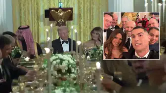 Beyaz Saray'da Ronaldo'ya sevgilisi eşlik etti