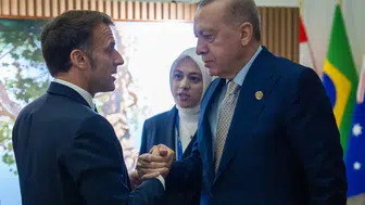 Cumhurbaşkanı Erdoğan ile Macron görüştü