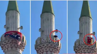 Kenti karıştıran bayrak iddiası! Görüntü elden ele dolaşıyor