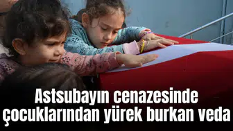 Kalbine yenik düşen astsubayın cenazesinde çocuklarından yürek burkan veda