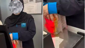 Zincir markette pes dedirten olay: Çalışan kayda alındığını fark edince kaçtı