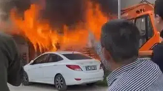 Mahallede yangın paniği