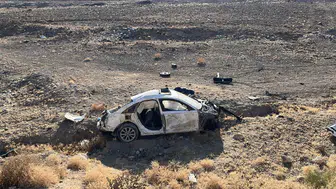 Otomobil takla attı ardından şarampole yuvarlandı