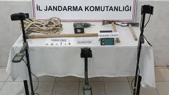 Kaçak kazıya jandarma engeli