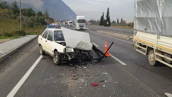 Turgutlu yolunda ani fren kazaya yol açtı!