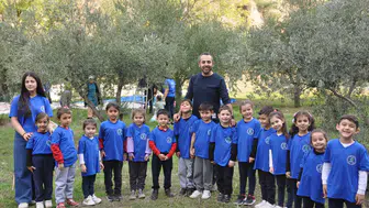 Minik öğrenciler zeytinin ağaçtan sofraya yolculuğunu yaşadı