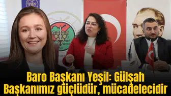 Baro Başkanı Yeşil: Gülşah Başkanımız güçlüdür, mücadelecidir