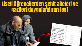 Liseli öğrencilerden şehit aileleri ve gazileri duygulandıran jest