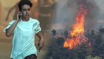 O ilçede alevler yeniden şiddetlendi