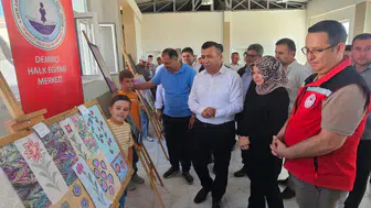 Köy çocukları sanat dolu bir tatil geçirdi