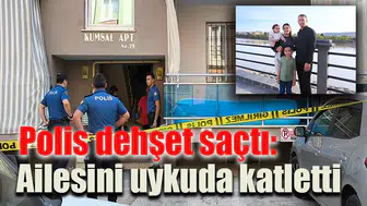Polis dehşet saçtı: Uyuyan eşini ve 2 çocuğunu öldürdükten sonra intihar etti