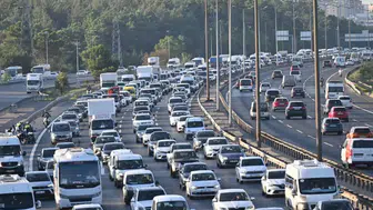 Mega kentte yoğun trafik!