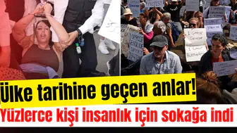 Ülke tarihine geçen anlar! Yüzlerce kişi insanlık için sokağa indi
