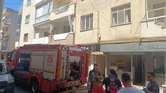 Turgutlu'da korkutan konut yangını