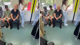 Metroda akıl almaz olay! Torunu yaşındaki kıza bakın ne yaptı