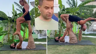 Ünlü isimden eşinin yoga videosu için olay sözler