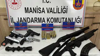 Jandarma ruhsatsız tabanca ve fişek ele geçirdi