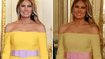 Melania Trump'ın giydiği elbise olay yarattı