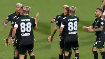 Sahada Şok Anları! Caner Erkin Takım Arkadaşına Tokat Attı