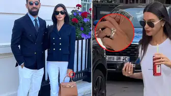 Arda Turan'ın eşinin yüzüğü göz kamaştırdı