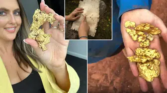 Bu kadının kazdığı her yerde külçe külçe altın çıkıyor