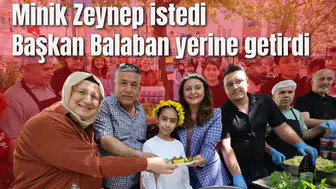 Başkan Balaban minik Zeynep'i sevindirdi
