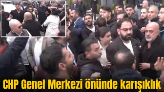 CHP Genel Merkezi önünde karışıklık