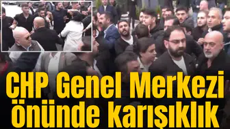 CHP Genel Merkezi önünde karışıklık