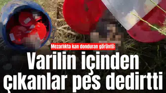 Mezarlıkta kan donduran görüntü: Varilin içinden 21 tane cenin çıktı