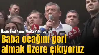 Özgür Özel Genel Merkez'den ayrıldı