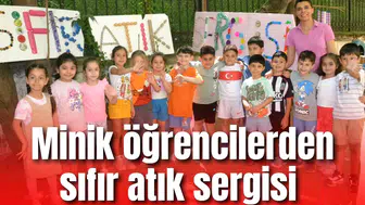 Minik öğrencilerden sıfır atık sergisi