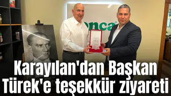Karayılan'dan Başkan Türek'e teşekkür ziyareti