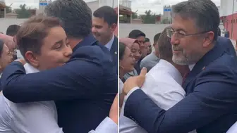 Bakan çocuğun takımını duyunca bir daha sarıldı
