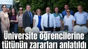 Üniversite öğrencilerine tütünün zararları anlatıldı
