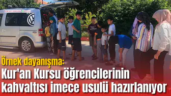 Sarıgöl'de örnek dayanışma: Kur'an Kursu öğrencilerinin kahvaltısı imece usulü hazırlanıyor