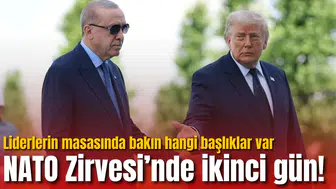 NATO'da ikinci gün! Liderlerin masasında bakın hangi başlıklar var