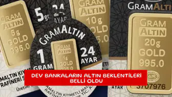 Dev bankaların altın beklentileri belli oldu