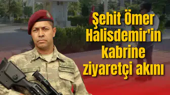 Şehit Ömer Halisdemir'in kabrine ziyaretçi akını